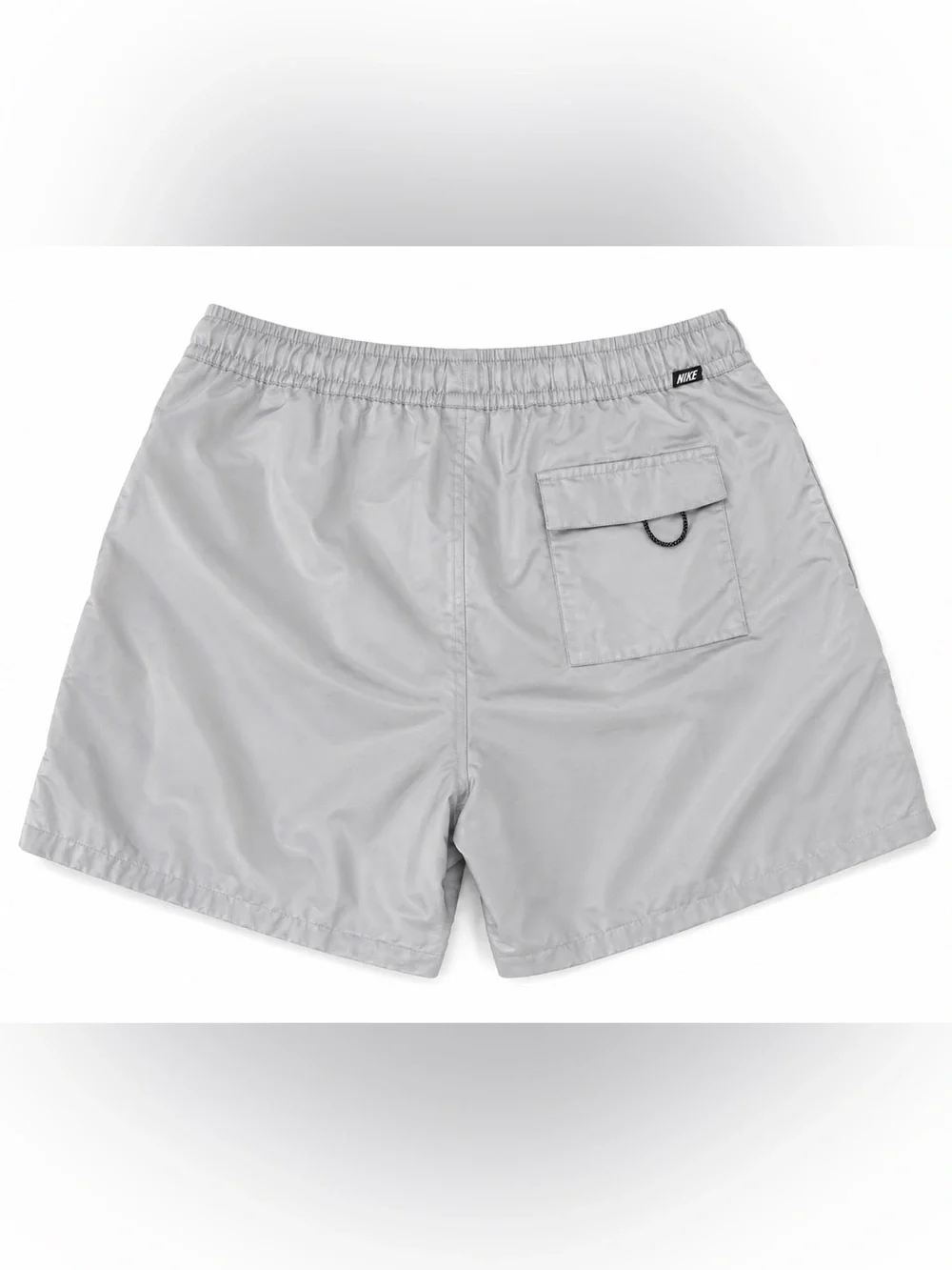 Nike Gray Athletic Swim Shorts with White Drawstring